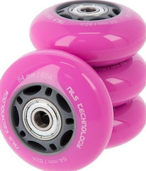 Nils Extreme Pu 64x24 82a 4бр. Розови + Abec-7 8бр. Комплект Nils Extreme