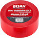 Bisan Self-Adhesive Fabric Tape Red 48mm 1pcs