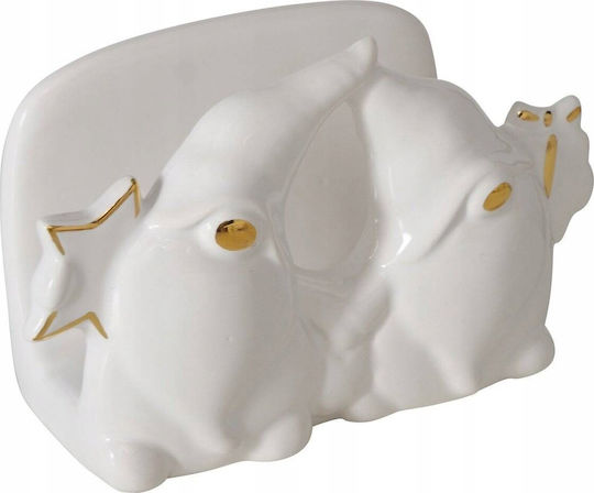 Boltze Christmas Case for Paper Napkins Ceramic