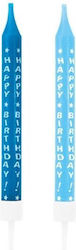Amscan Geburtstagskerze Alles Gute zum Geburtstag in Blau Farbe 10Stück 551518
