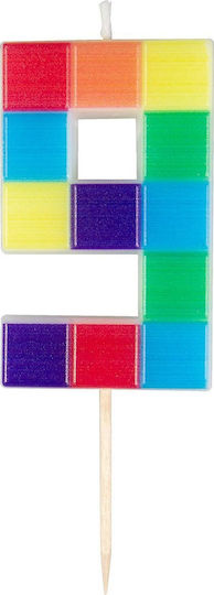 Κερί Αριθμός Μπλοκ Arpex Nr 9 7 Cm One Size