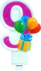 Candle Number 9 Balloons Mk Trade