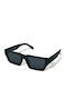 Optosquad Unisex Sunglasses with Black Plastic Frame and Black Lens