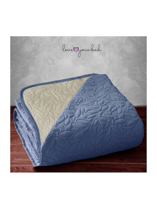 Go Smart Home Покривало Единично Blue Raph-cream 160x220см