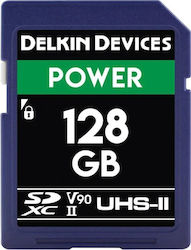Delkin SDXC 128GB Clasa 10 V90 Delkin SDXC 128GB Clasa 10 V90