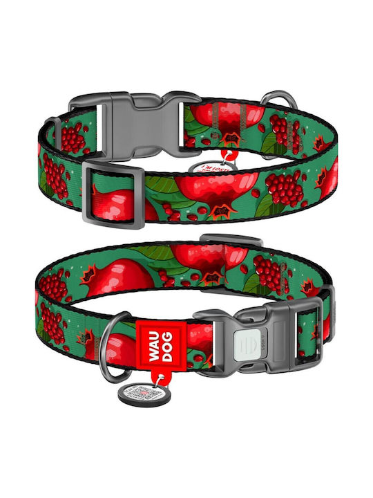 Collar Wau Dog Περιλαιμιο Ναϊλον Qr Ετικετα 25mm/33-49cm Γρανατης