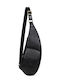 Leder Herrentasche Sling Schwarz
