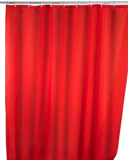 Dymo Κουρτίνα Μπάνιου Υφασμάτινη 180x200cm Κόκκινη