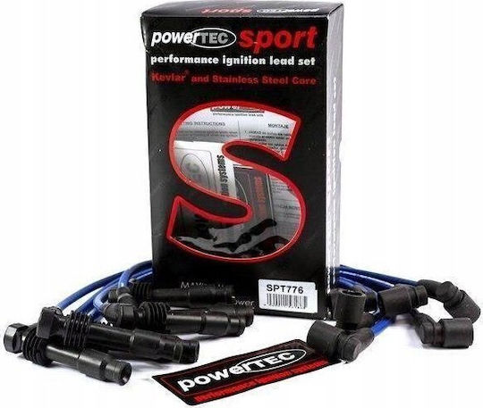 Καλώδια Ανάφλεξης Powertec Powertec Opel Calibra Vectra Omega Saab 900 2.5 3.0 V6 Μπλε