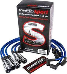 Запалителни кабели Powertec Powertec Audi 80 90 100 200 VW Passat 1.8-2.3L 73-91 Червени