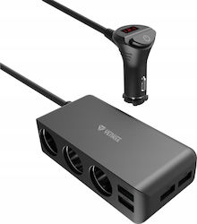 Yenkee Car Charger with Ports 4xUSB-A 3xLighter