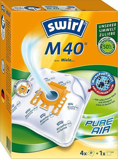 Staubsaugerbeutel Swirl M 40 Staubsaugerbeutel Miele Hoover – Geeignet für Miele Classic C1 Complete C2+3 S 8340 + Gn Hoover H72+73 & At70 At Athos