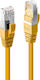 Lindy S/FTP Cat.6a Gigabit Network Cable Ethernet 0.3m Yellow