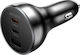 4Smarts Φορτιστής Αυτοκινήτου 160W με Θύρες: 1xUSB 2xType-C Μαύρος