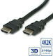 Value Кабел HDMI Мъжки - HDMI Мъжки 3м Черен