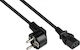 Alcasa Power Cord Alcasa P0130-s075 Black Power Cord 7.5 M Type E+f C13 Power Plug Panel