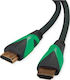 Roline Cable HDMI male - HDMI male 1m Πράσινο