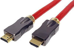 Roline 11.04.5901 Ъглов HDMI Мъжки - HDMI Мъжки 1м Червен