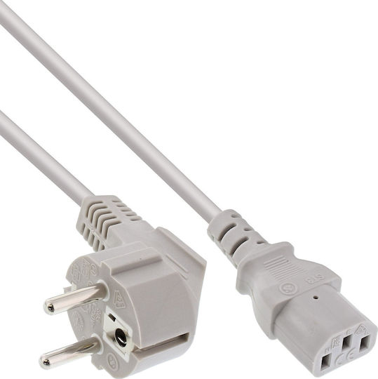 Καλώδιο Τροφοδοσίας Inline Inline Power Cable German To 3 Pin Iec C13 5m Γκρι