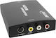 AV Inline HDMI S-Video RCA Cinch Adapter Schwarz 65006