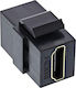 AV Inline-Adapter Inline HDMI Keystone Snap-in-Modul 4K/60Hz HDMI AF AF Schwarz