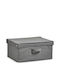 Zeller Fabric Storage Box with Lid Gray 35x41x20cm 1pcs