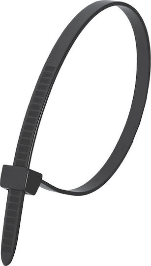 Dedra Δεματικά Καλωδίων Πλαστικά 370mmx7.6mm σε Μαύρο χρώμα (100τμχ)