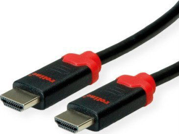 Roline HDMI 2.1 Ultra High Speed 48Gbps 4K 120Hz HDR VRR Braided Cable HDMI Male HDMI Male Length 1m Black