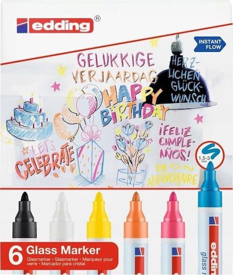 Edding Design Markers 6mm Colour Mix 13757058 6pcs
