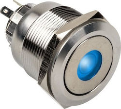 Dimastech Dimastech Βανδαλισμού Διακόπτης Κουμπί 25mm Silverline Dot Rgb