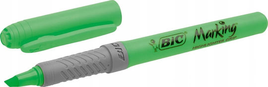 Bic Υπογραμμιστής Bic Highlighter Grip Πράσινο Λοξή Μύτη 12 Τεμ
