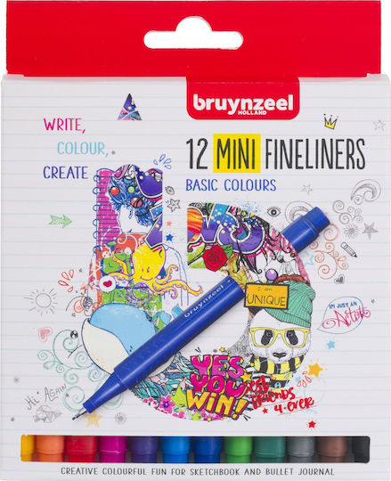 Σετ Bruynzeel Sakura Bruynzeel Mini Fineliner 12 Χρώματα
