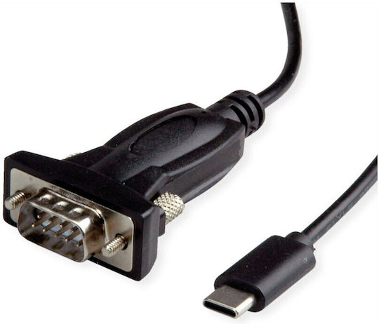 Προσαρμογέας Av Value Value Καλώδιο Μετατροπέα Usb Serial Τύπος C Rs232 Μαύρο 1,8 Μ