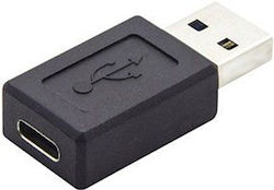 USB към USB-C адаптер черен
