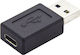 Προσαρμογέας Usb Usb-c Usb Μαύρο