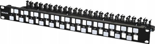 Lanview Patch Panel για Rack 1U 19" 24 Θυρών cat6a
