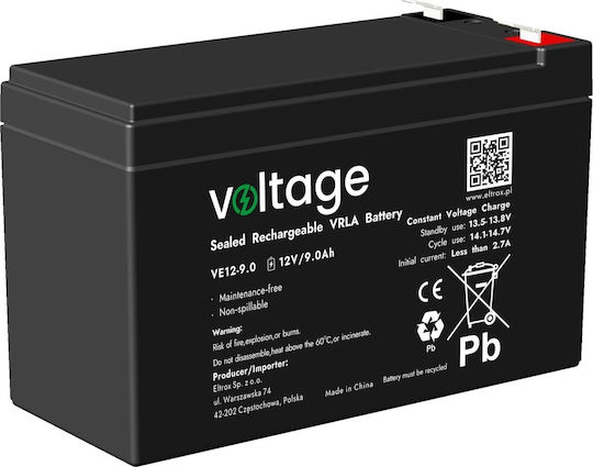 Voltage UPS Batterie mit Kapazität 9Ah und Spannung 12V 1Stück