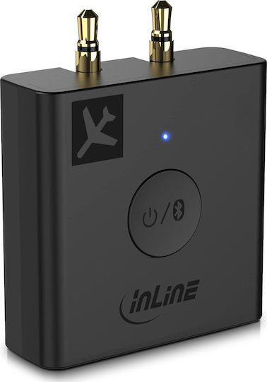 Πομπός Ήχου Bluetooth Αεροπλάνου Inline Inline Bt 5.0 Aptx Hd Ll Προσαρμογέας Πτήσης Θήκη Φόρτισης