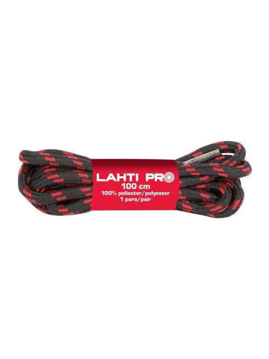 Lahti Pro Кръгли Връзки за Обувки Черно-Червени 150см