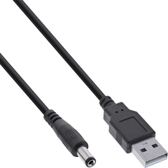 InLine USB 2.0 Cable USB-A male - DC Μαύρο 1m