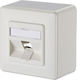 Metz Metz Connect Unterputzdose Keystone 1 Port Blind Weiß