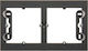 Kontakt-simon Simon 54 Premium Surface Box 2-Gang Premium Frames Depth 35 Mm Black Matte Dpn2/49