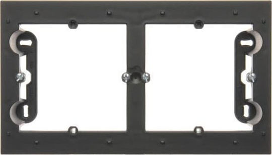 Kontakt-simon Simon 54 Premium Surface Box 2-Gang Premium Frames Depth 35 Mm Black Matte Dpn2/49