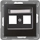 Ospel Shell for Double Telecommunication Socket Impresja Anthracite Gpk-2y P 50