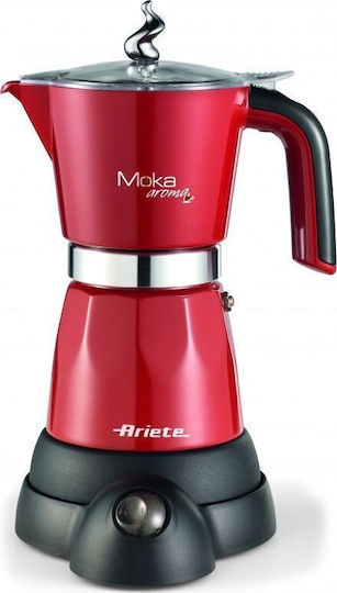 Ariete Mokina Grande Electric Stovetop Espresso Pot for 480W Red