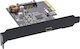 InLine Κάρτα PCIe σε θύρα USB 3.2 / Type-C