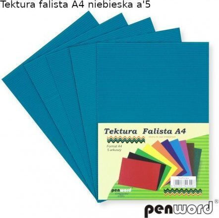 Penword Κυματοειδές Χαρτόνι Penword A4 5 Φύλλα Μπλε Penword Targi
