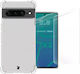 Bizon Clear Pack Case & 2x Screen Glass Back Cover Tempered Glass 1.5mm Set cu Geam Transparent (Google Pixel 7 Pro)
