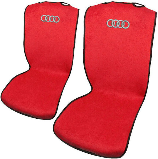Vordersitzbezüge Audi Set aus 2 Universal Polyester Frottee Takeposition Rot 214-3243-9001-05