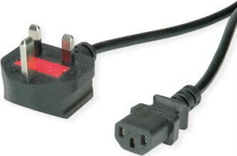 Value Type G (UK) - Cable 1.95m Μαύρο